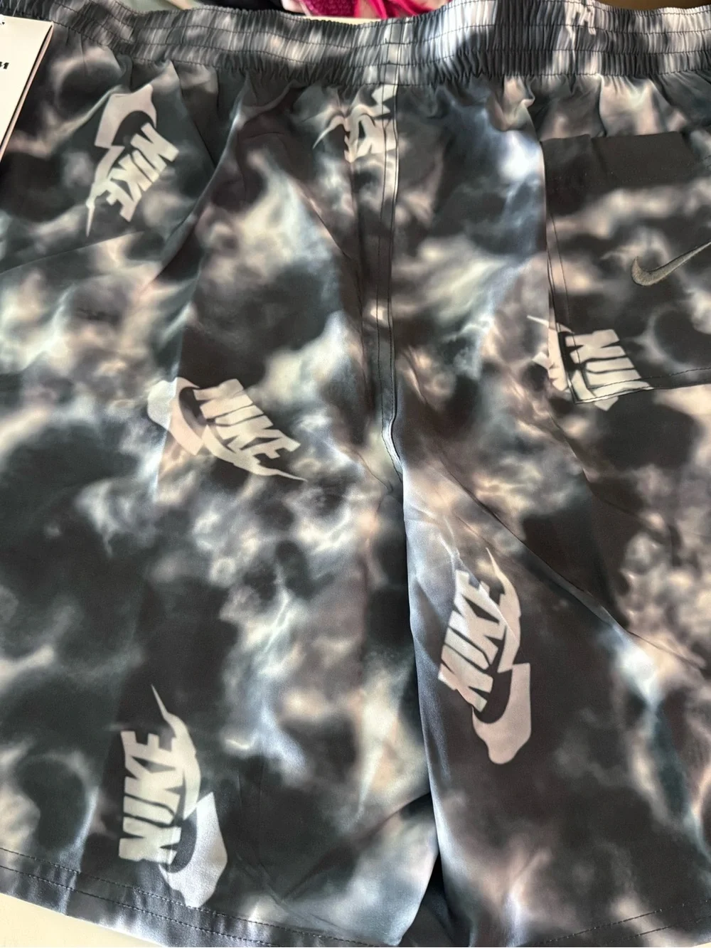 Nike Black and Gray mens swim shorts NWT